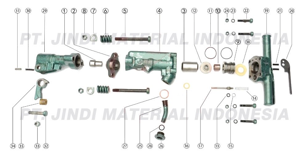 breakdown sparepart pneumatic jack hammer B47